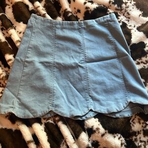 Blue Denim Mini Skirt